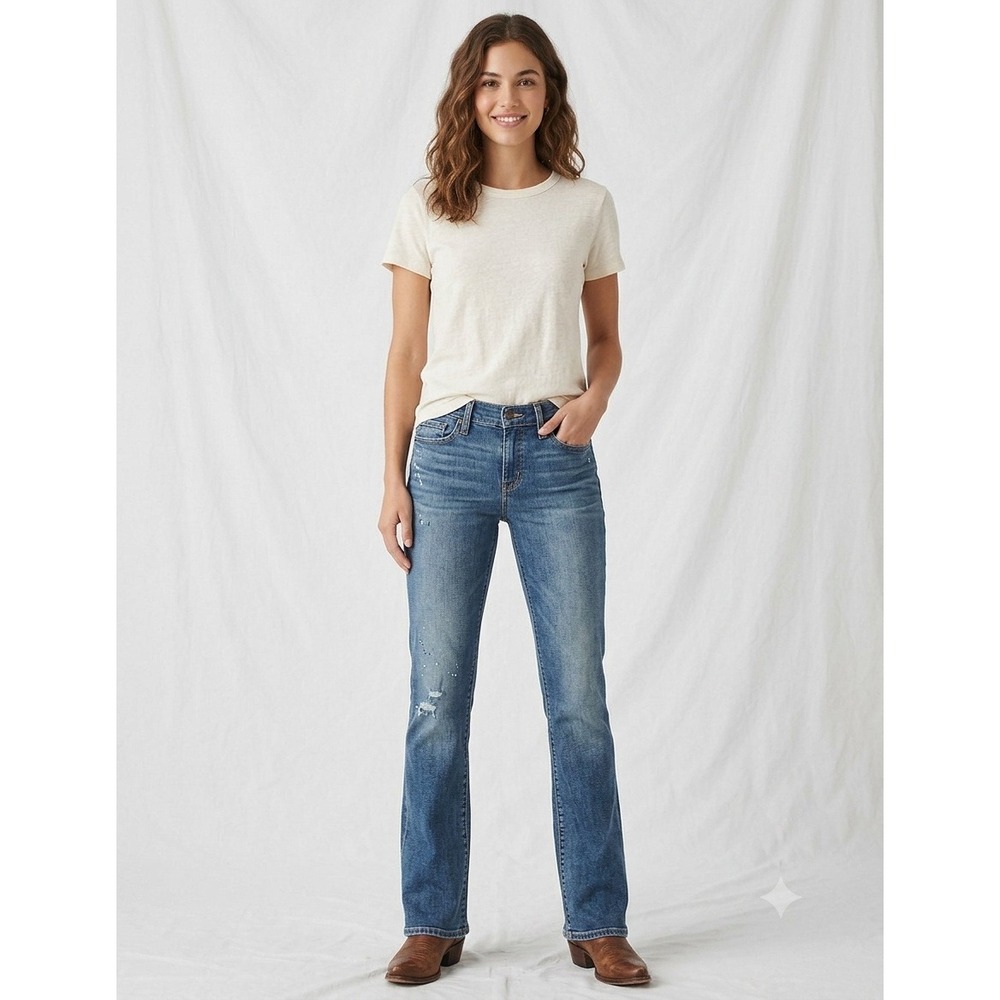 Lucky Brand Bootcut Jeans Women 6/28 Blue Distressed